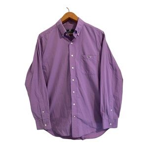 Vineyard Vines Performance Tucker Pink and Blue Check Button Down Shirt size L